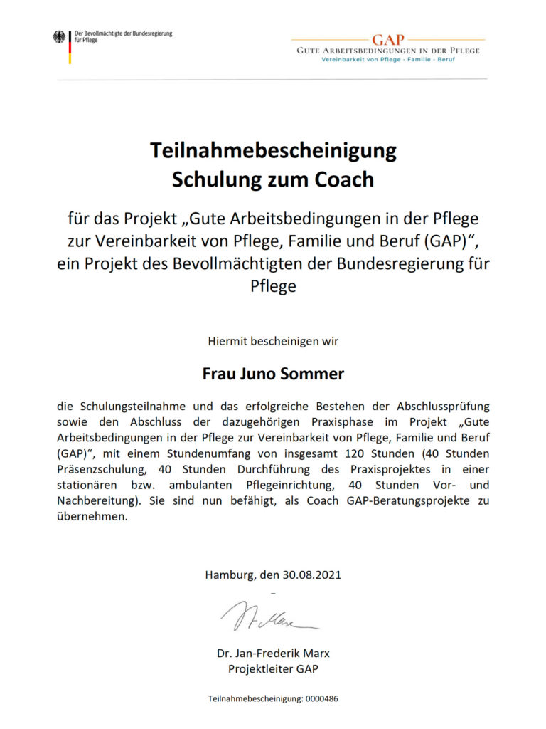 Zertifikat-GAP-Coach-Juno-Sommer